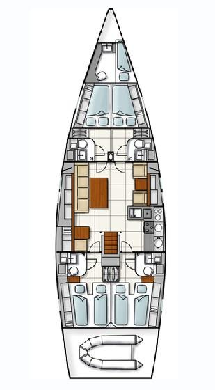 Huur een Hanse Hanse 540 E in Ermoúpolis