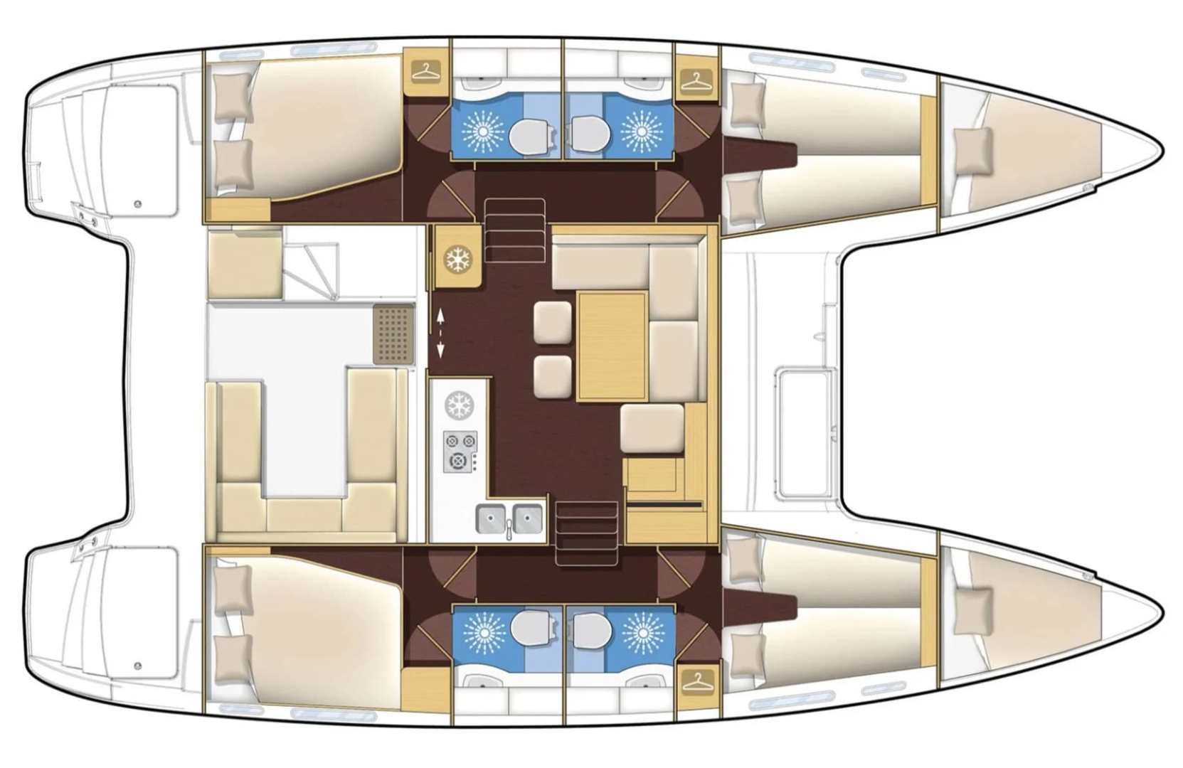 Verhuur Catamaran Lagoon met vaarbewijs