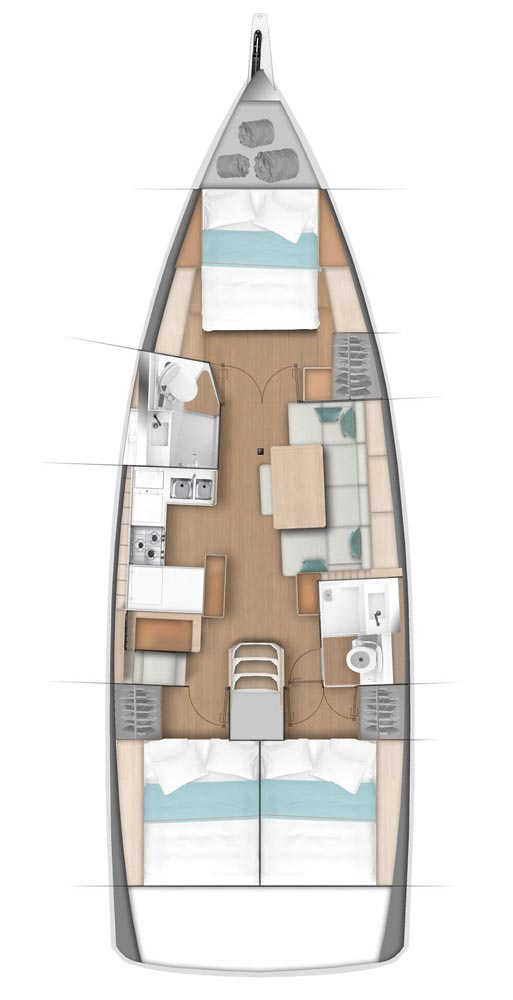 Verhuur Zeilboot in Biograd na Moru - Jeanneau Sun Odyssey 440