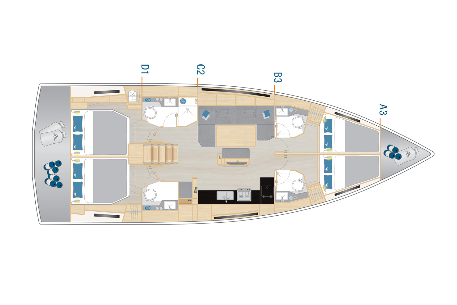 Bootverhuur Seget Donji goedkoop Hanse 460