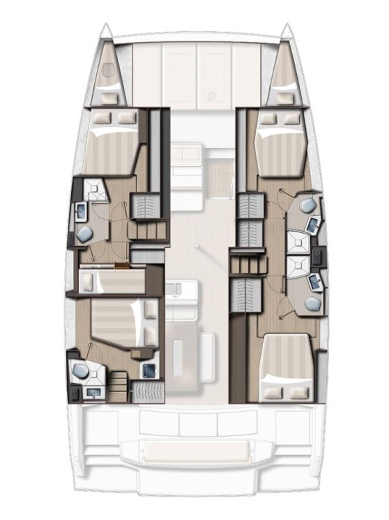 Verhuur Catamaran BALI 4.6 5 CABINES NUM 4 met vaarbewijs