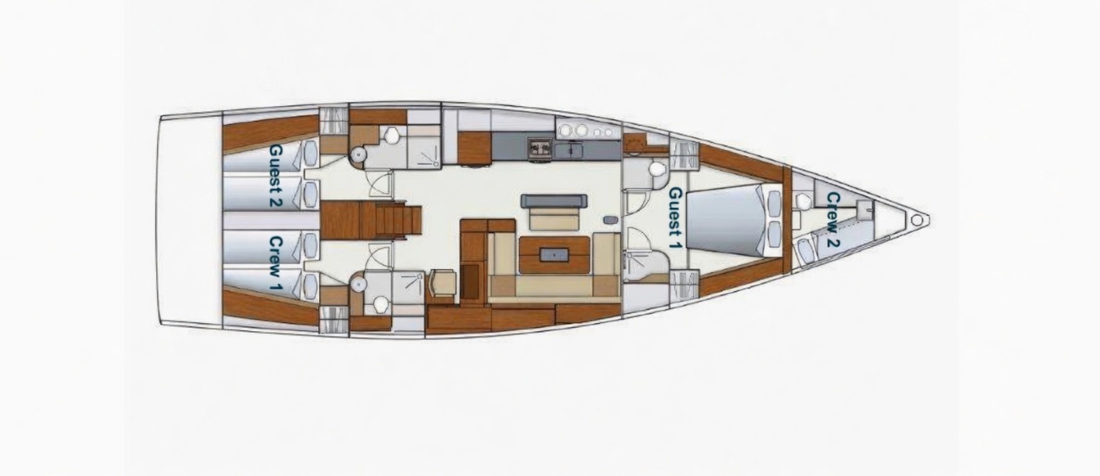 Hanse Hanse 575 te huur van particulier of professional in Golfo Aranci