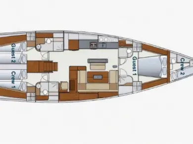 Hanse Hanse 575 te huur van particulier of professional in Golfo Aranci