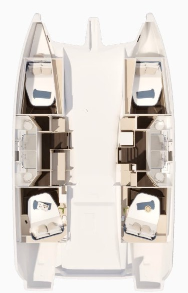 Fountaine Pajot Fountaine Pajot FP 44 Quatuor - 4 + 1 cab. te huur van particulier of professional in Seget Donji