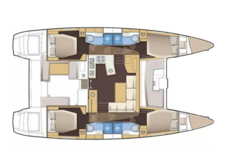 Verhuur Catamaran Lagoon met vaarbewijs
