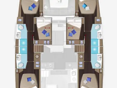Verhuur Catamaran Lagoon met vaarbewijs