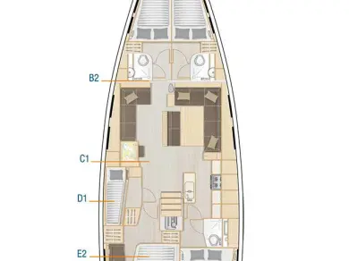 Hanse Hanse 548 te huur van particulier of professional in Seget Donji