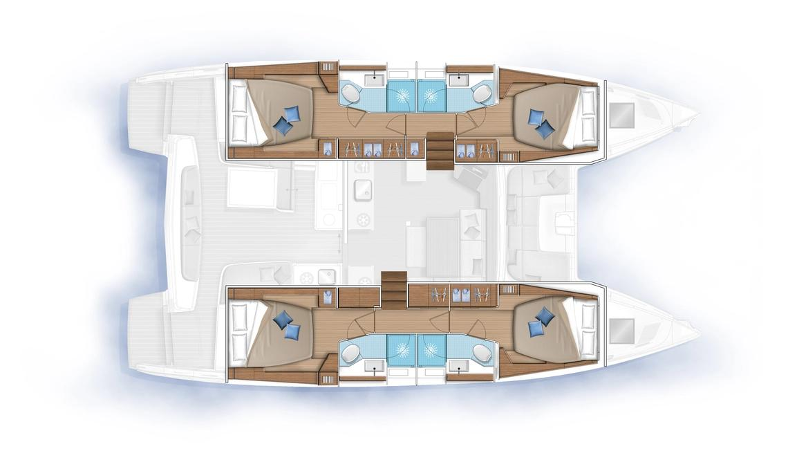 Verhuur Catamaran Lagoon met vaarbewijs