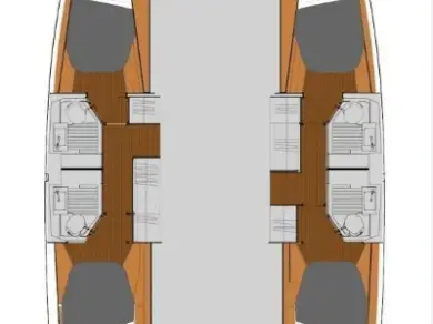 Verhuur Catamaran in Nikiána - Fountaine Pajot Fountaine Pajot FP 41 Quatuor 4