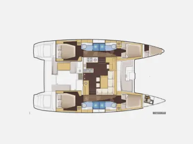 Verhuur Catamaran Lagoon met vaarbewijs