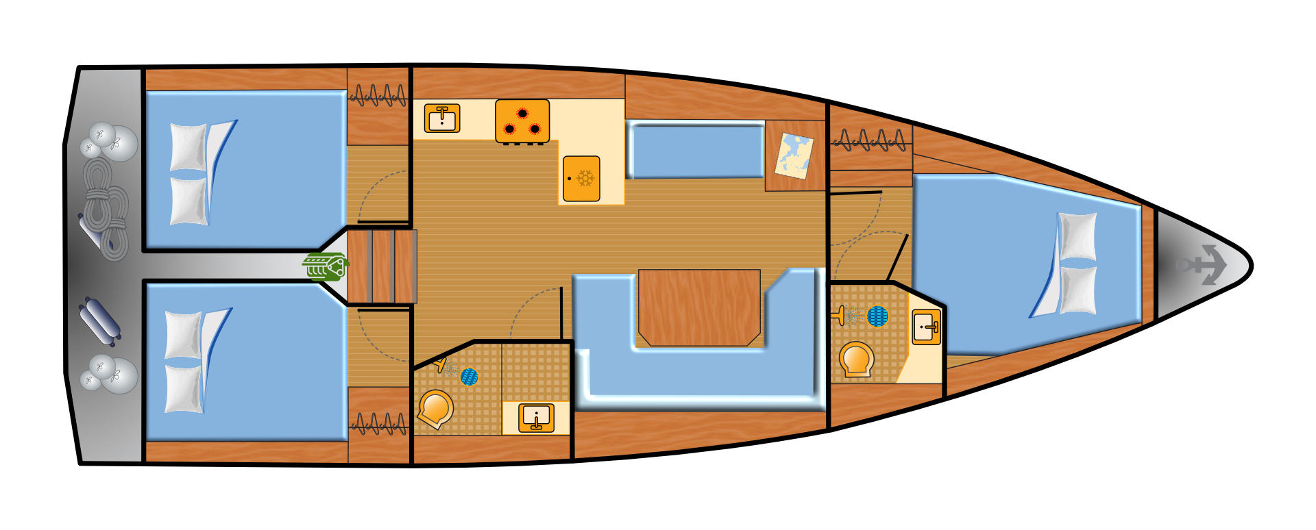 Huur Zeilboot met of zonder schipper Bavaria in Palma de Mallorca