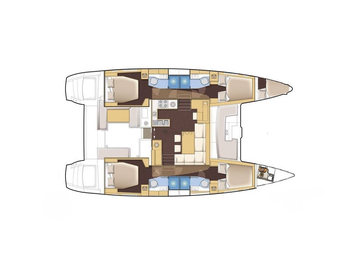 Verhuur Catamaran Lagoon met vaarbewijs