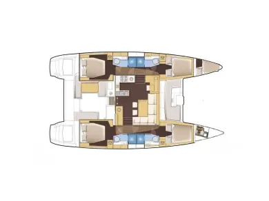 Verhuur Catamaran Lagoon met vaarbewijs
