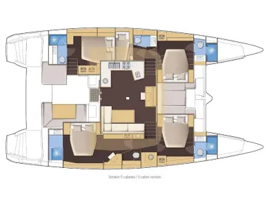 Verhuur Catamaran Lagoon met vaarbewijs