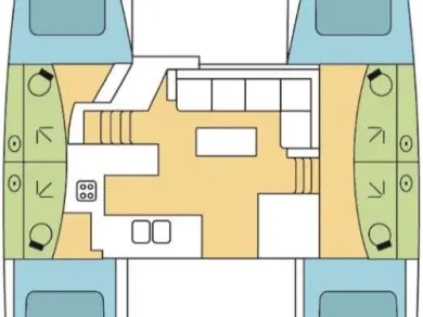 Fountaine Pajot Elba 45 te huur van particulier of professional in Jolly Harbour