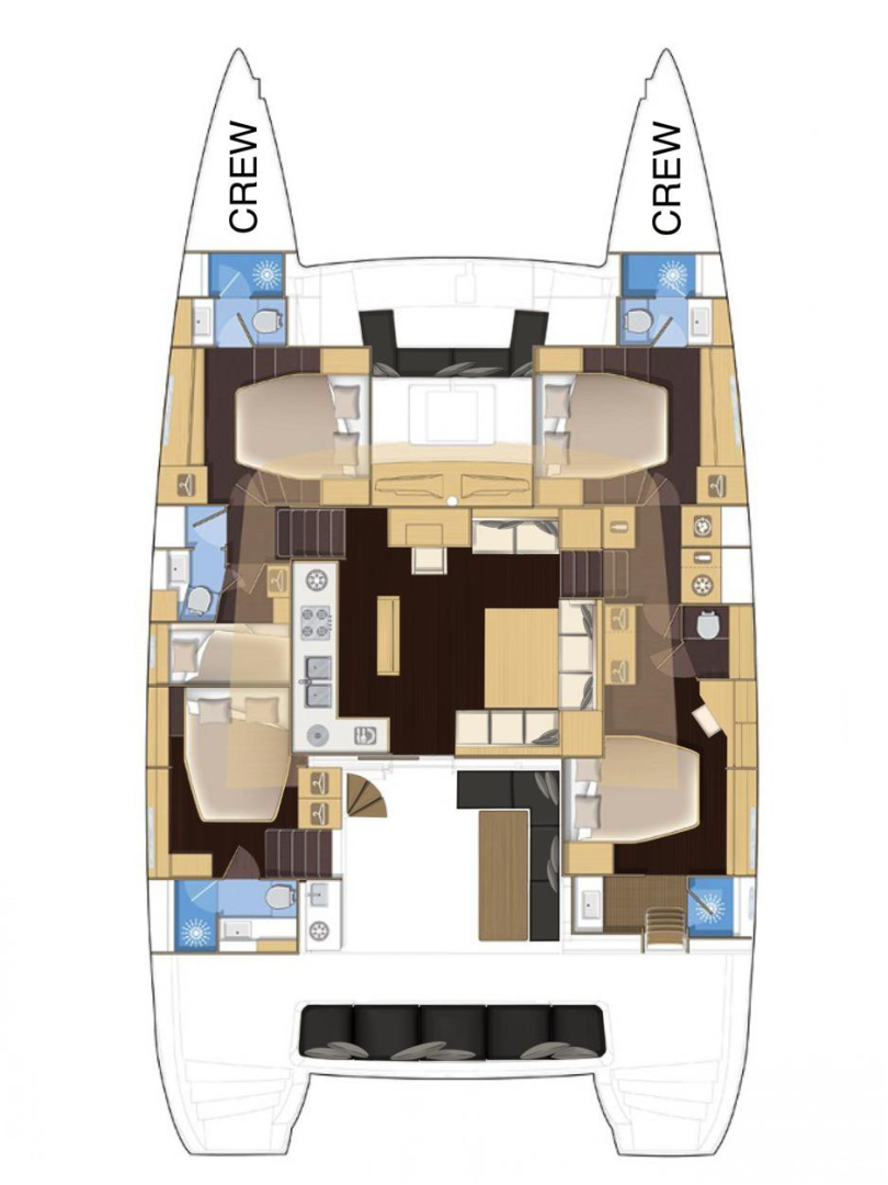 Verhuur Catamaran Lagoon met vaarbewijs