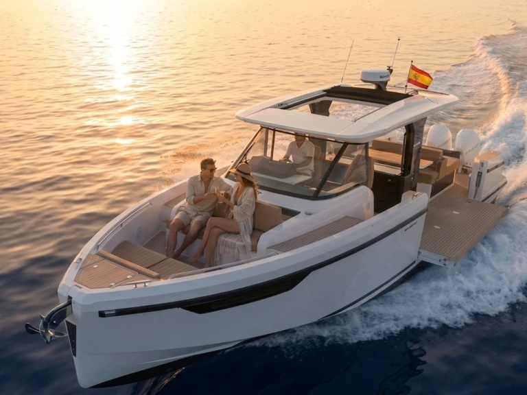 Bootverhuur Ibiza Town goedkoop Saxdor 400 GTC