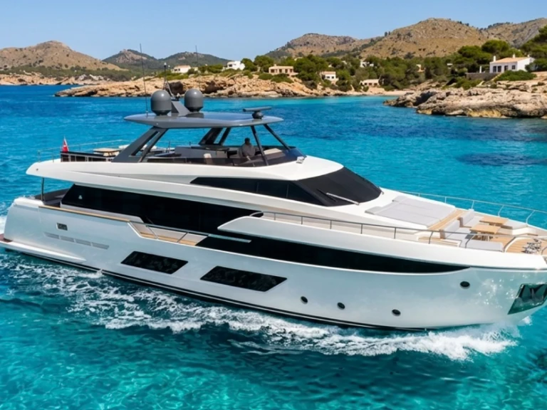 Bootverhuur Ibiza Town goedkoop FERRETTI 920