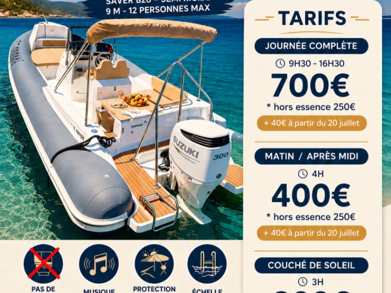 Bootverhuur Porto-Vecchio goedkoop Salpa Soleil 30