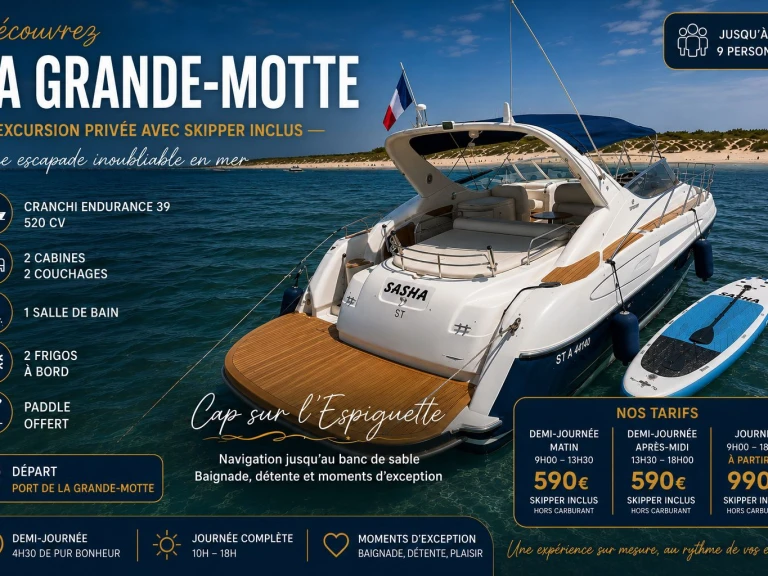 Huur een Cranchi Endurance 39 in La Grande-Motte