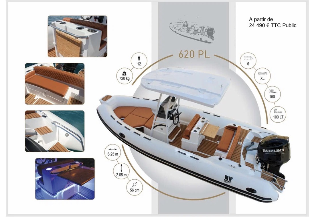 Verhuur RIB in Lacanau - Tiger Tiger PL620