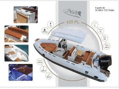 Verhuur RIB in Lacanau - Tiger Tiger PL620