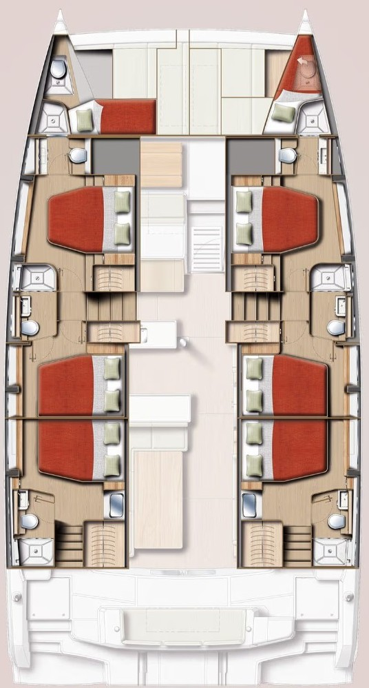 Verhuur Catamaran in Raiatea Island - Bali Bali 5.2 - 6 + 2 cab.