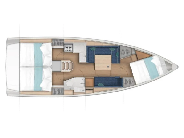 Verhuur Zeilboot in Las Galletas - Jeanneau Sun Odyssey 380