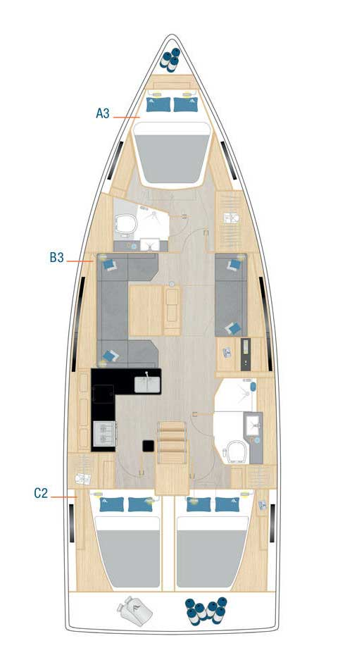 Hanse Hanse 410 te huur van particulier of professional in Šibenik
