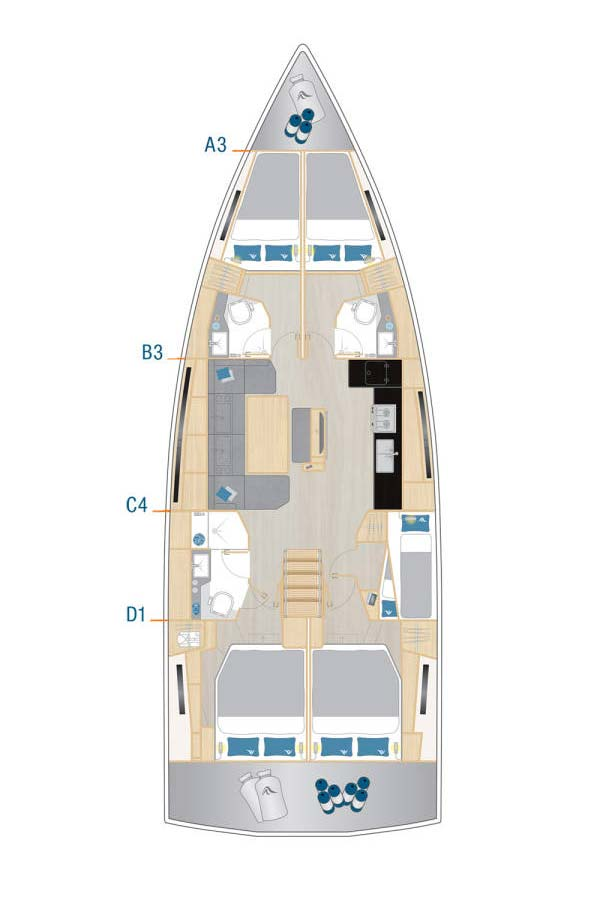 Verhuur Zeilboot Hanse met vaarbewijs