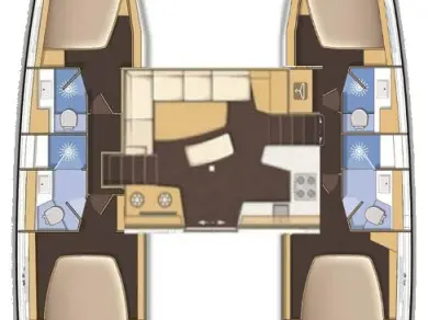 Verhuur Catamaran Lagoon met vaarbewijs