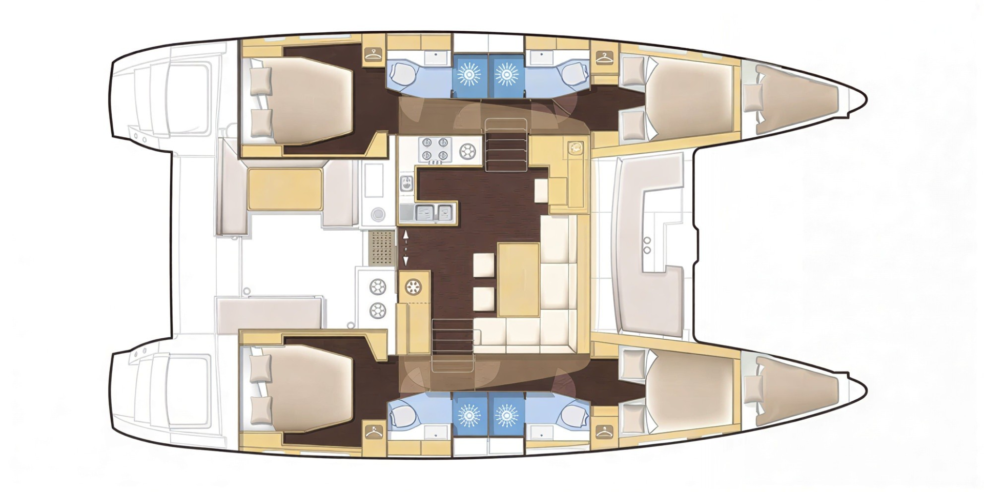 Verhuur Catamaran Lagoon met vaarbewijs