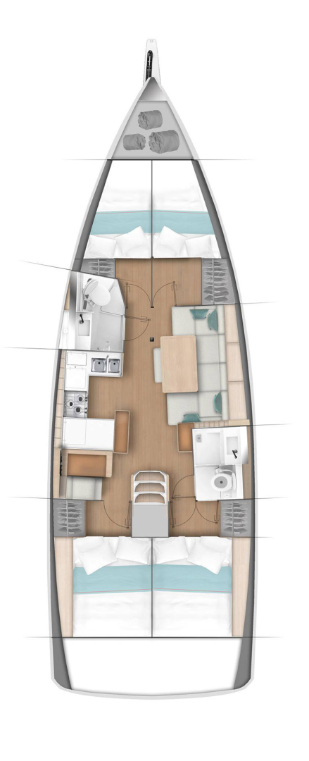 Verhuur Zeilboot in Gouviá - Jeanneau Sun Odyssey 440