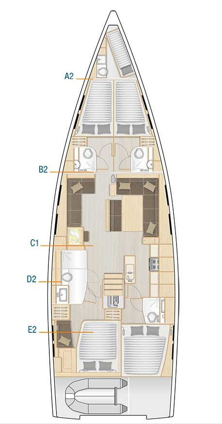 Hanse Hanse 548 te huur van particulier of professional in Sukošan