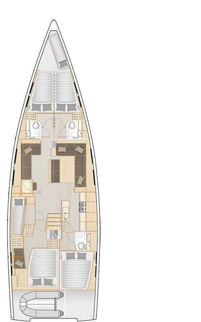 Bootverhuur Trogir goedkoop Hanse 548