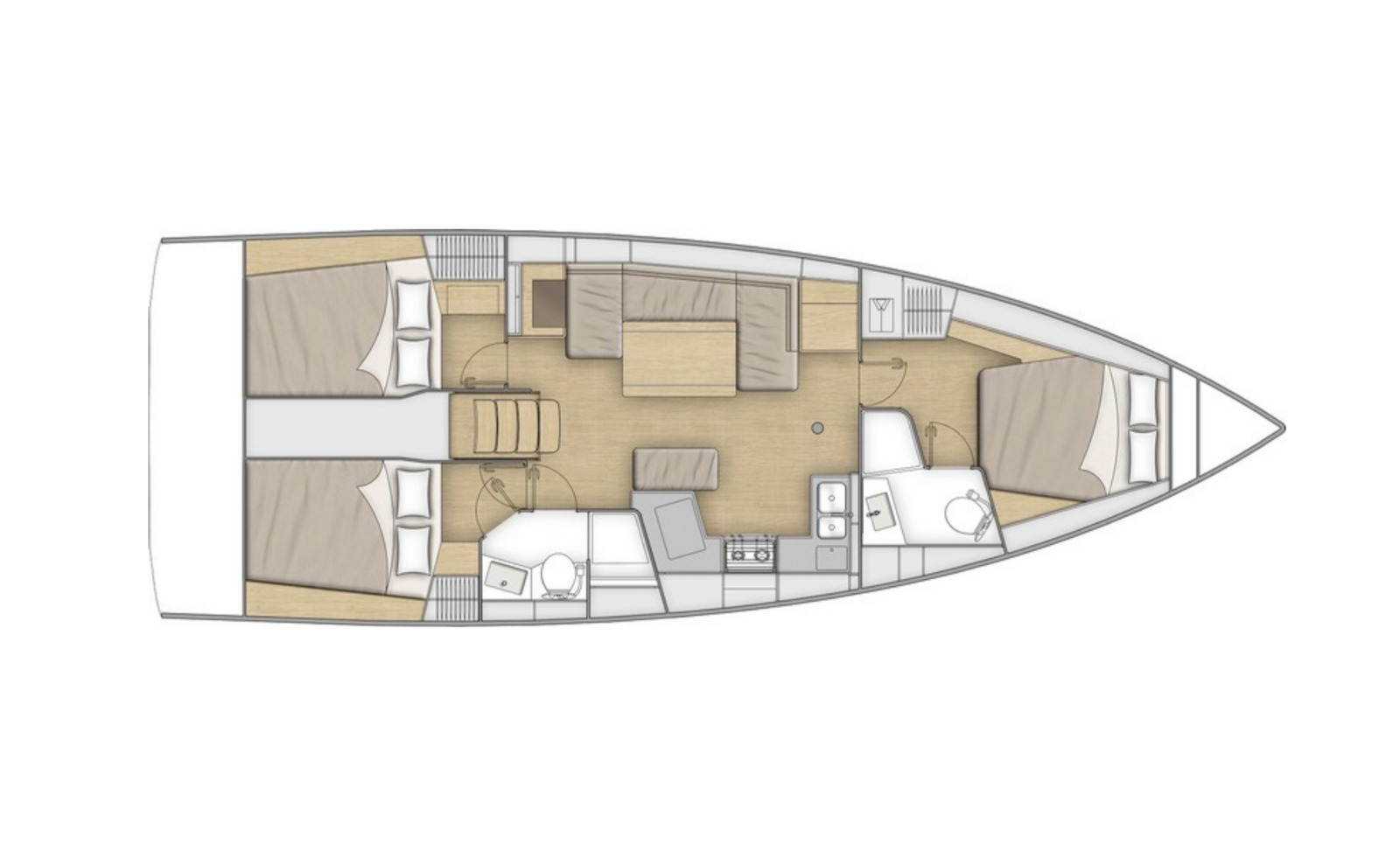 Verhuur Zeilboot Bénéteau met vaarbewijs