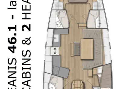 Huur een Bénéteau Oceanis 46.1 in Pomer