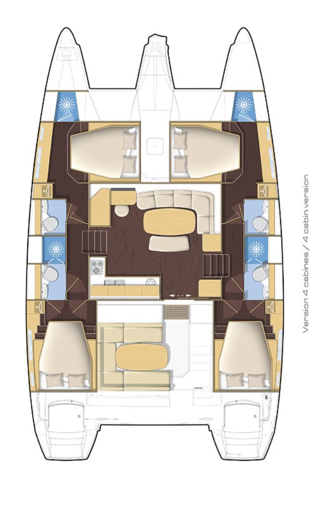 Verhuur Catamaran Lagoon met vaarbewijs
