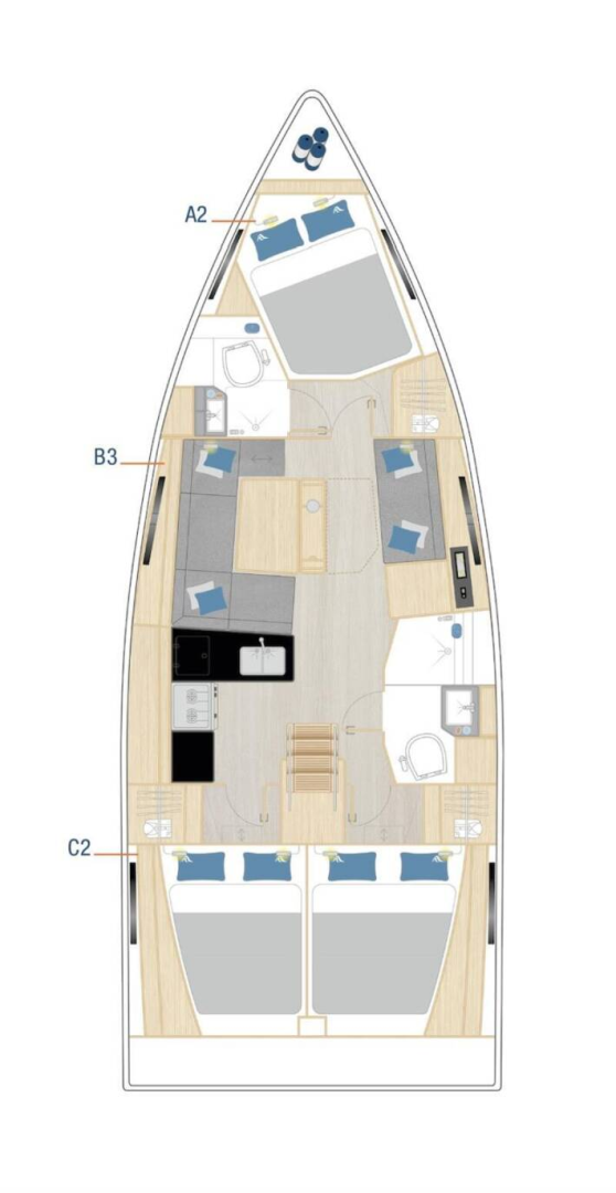 Verhuur Zeilboot Hanse met vaarbewijs