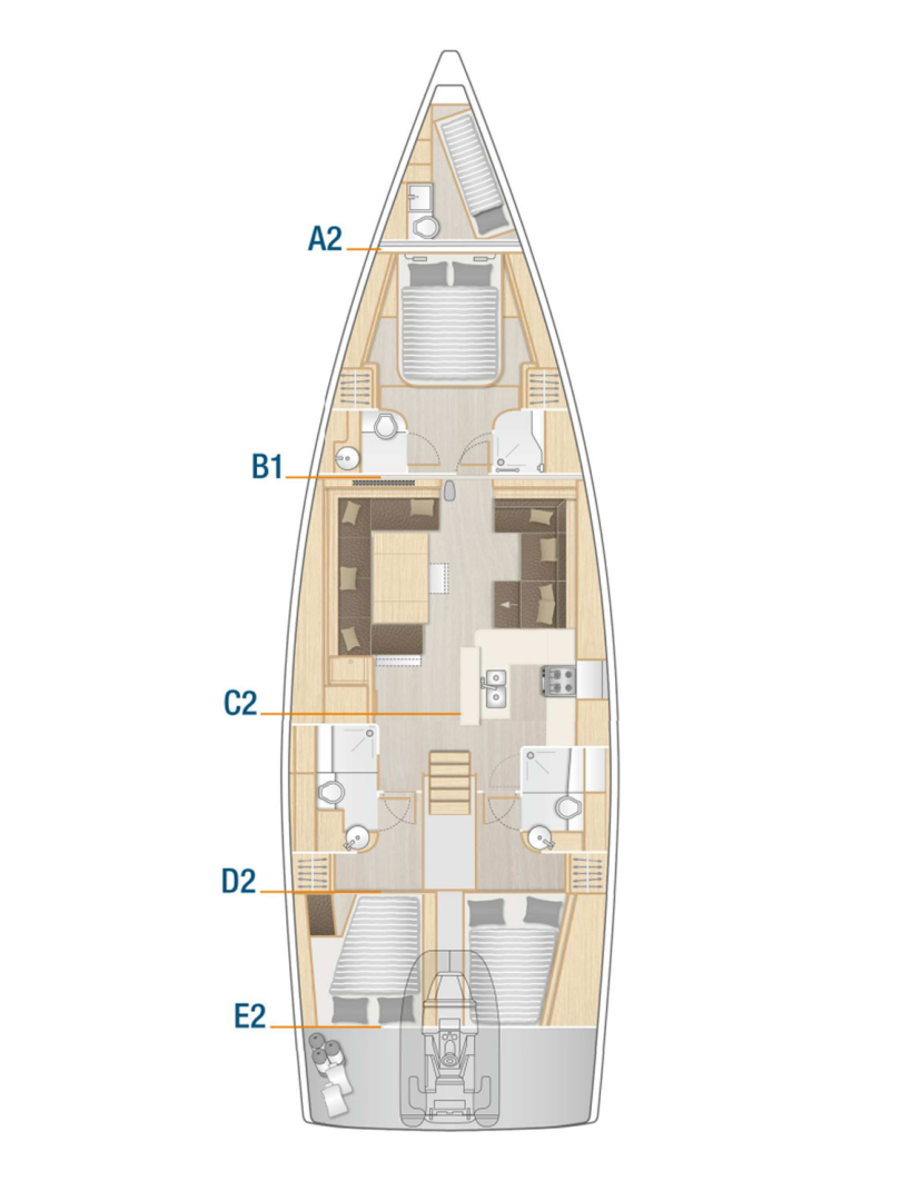 Hanse Hanse 588 te huur van particulier of professional in Seget Donji