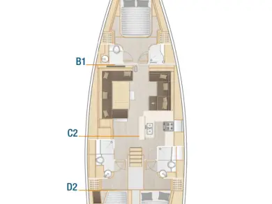 Hanse Hanse 588 te huur van particulier of professional in Seget Donji