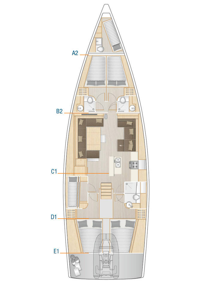 Huur een Hanse Hanse 588 in Seget Donji