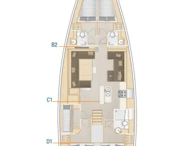 Huur een Hanse Hanse 588 in Seget Donji