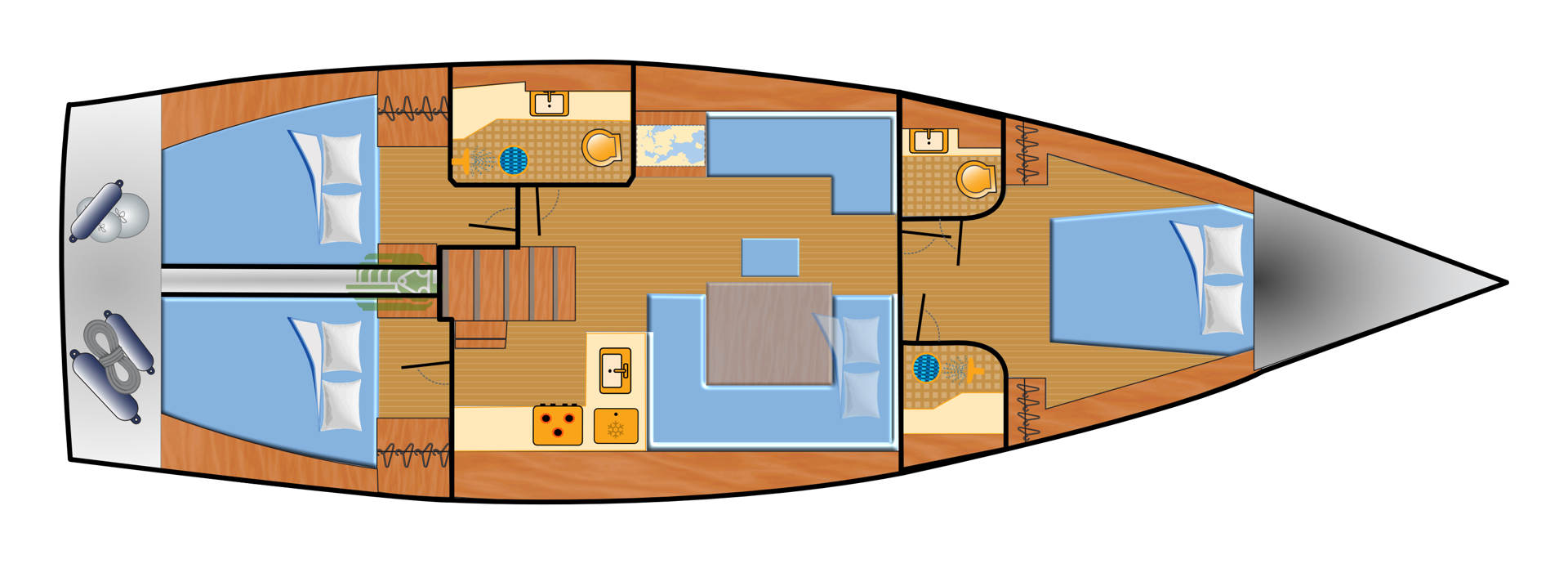 Bootverhuur Palma de Mallorca goedkoop Hanse 458