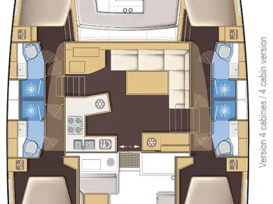 Verhuur Catamaran Lagoon met vaarbewijs