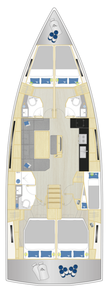 Verhuur Zeilboot Hanse met vaarbewijs