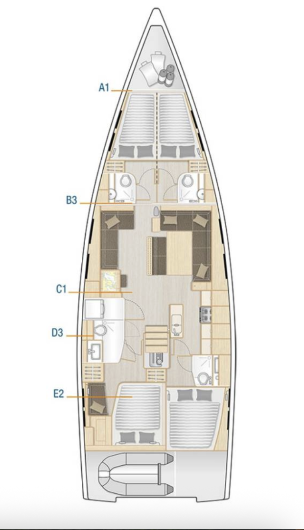 Hanse Hanse 548 te huur van particulier of professional in Seget Donji