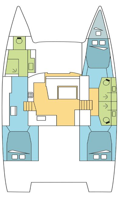 Verhuur Catamaran Fountaine Pajot met vaarbewijs