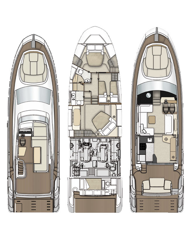 Huur Jacht met of zonder schipper Azimut in Kaštela