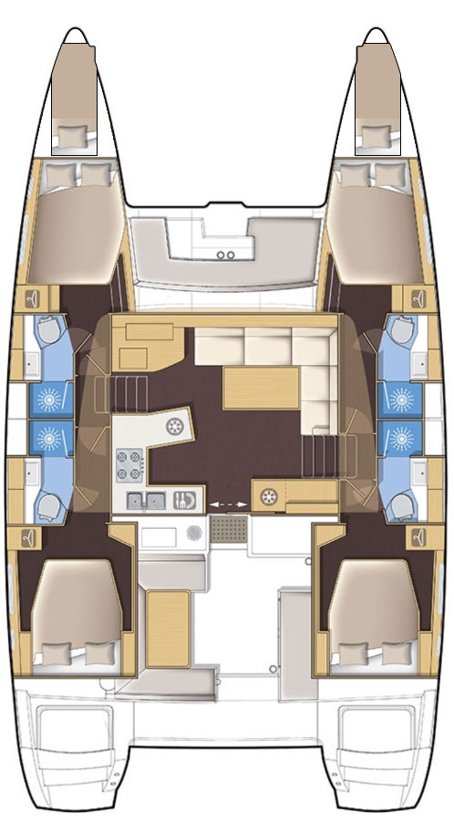 Verhuur Catamaran in Kaštela - Lagoon Lagoon 450 F